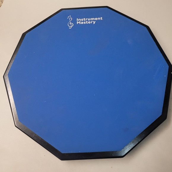 Instrument Mastery Double Sided Drum Practice Warm Up Pad 10 inches Wooden Base - Picture 12 of 12